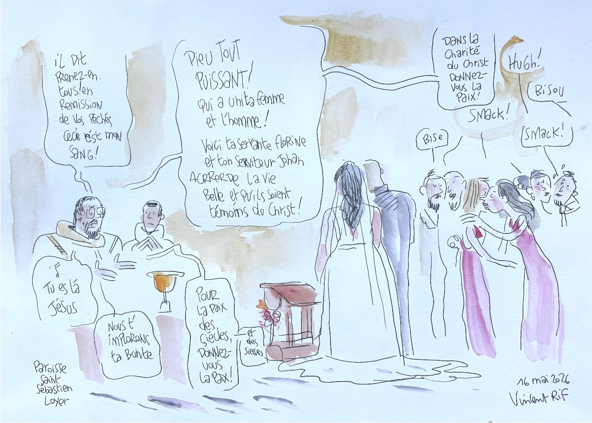 Messe-paix Dessin fait au mariage de Florine et Johan