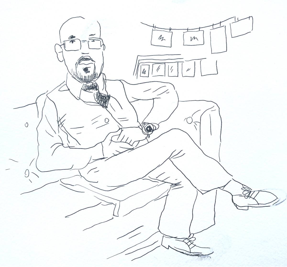 Une_Pose_Au_Fauteuil Dessin fait au mariage de Florine et Johan