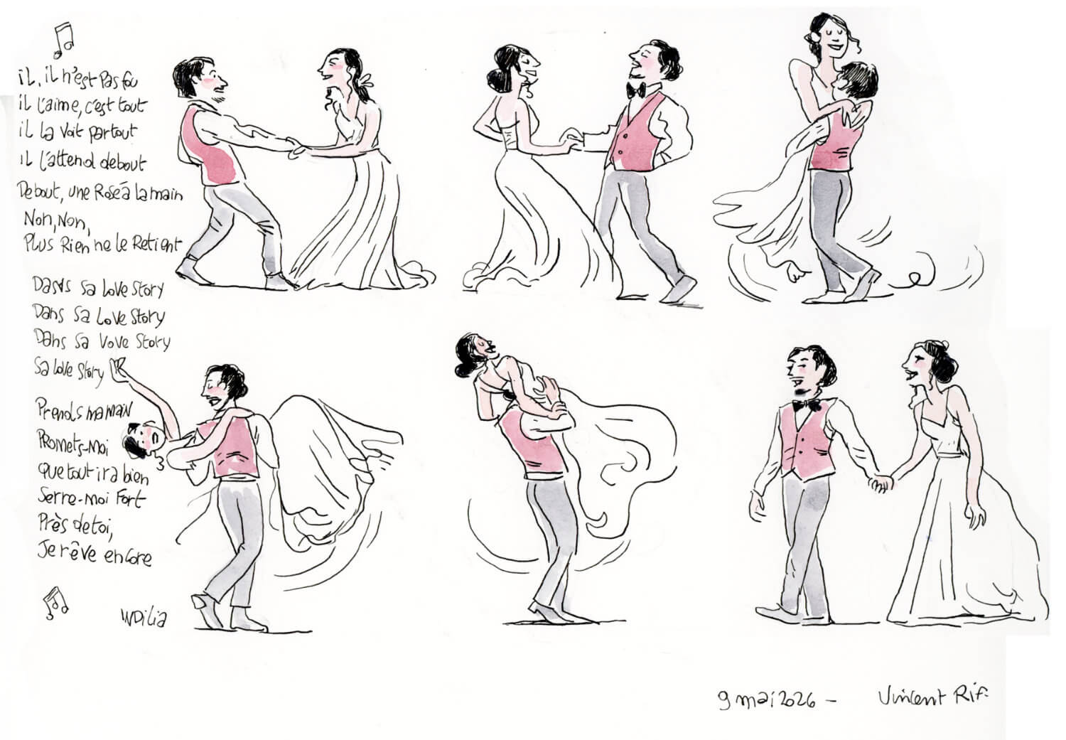 la danse HD Dessin de la danse des mariés