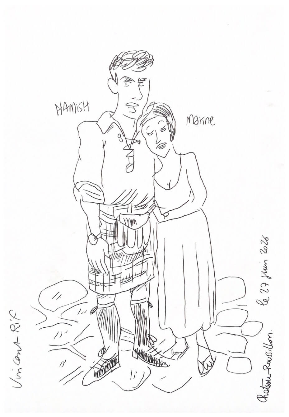 Hamisch portrait écossais portraits au mariage de Louise et Romain, adèle