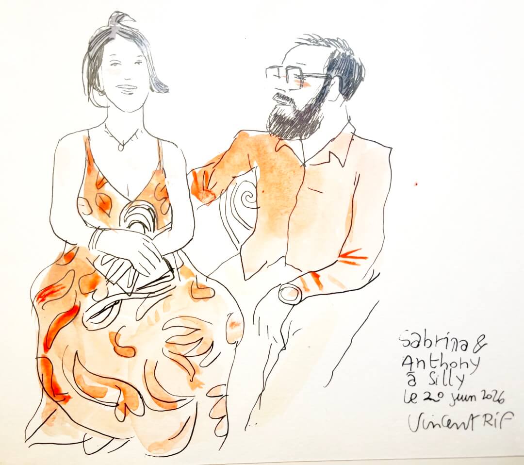 Sabrina et Anthony webjpg Dessin fait au mariage de Florine et Johan