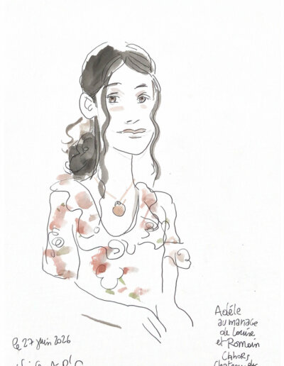 portrait au mariage de Louise et Romain, adèle