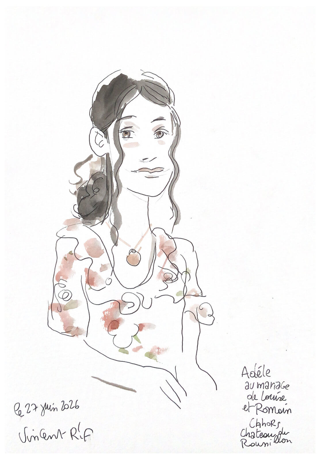 adèle portrait au mariage de Louise et Romain, adèle