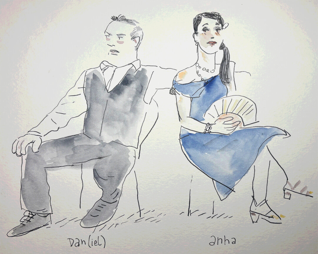 daniel et ana web Dessin fait au mariage de Florine et Johan
