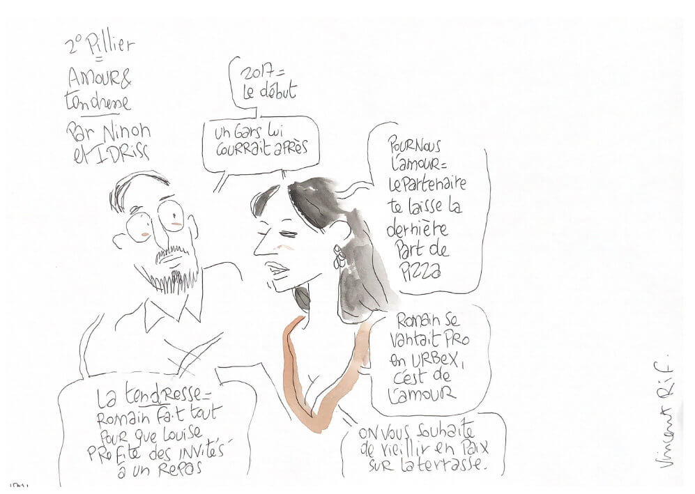discours de Ninon et Idriss portraits au mariage de Louise et Romain, adèle