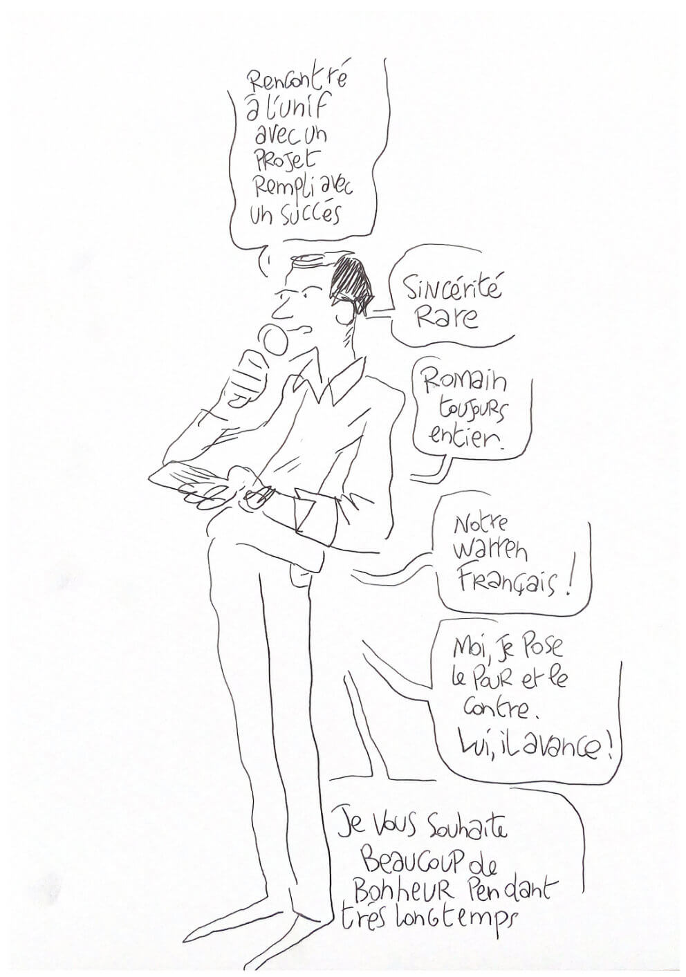 discours portraits au mariage de Louise et Romain, adèle