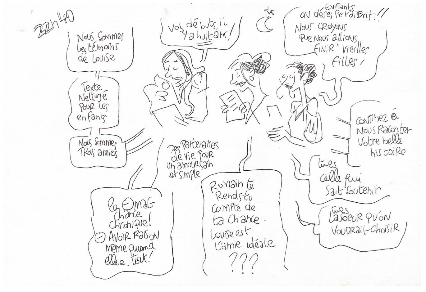 disours des témoins de Louise portraits au mariage de Louise et Romain, adèle
