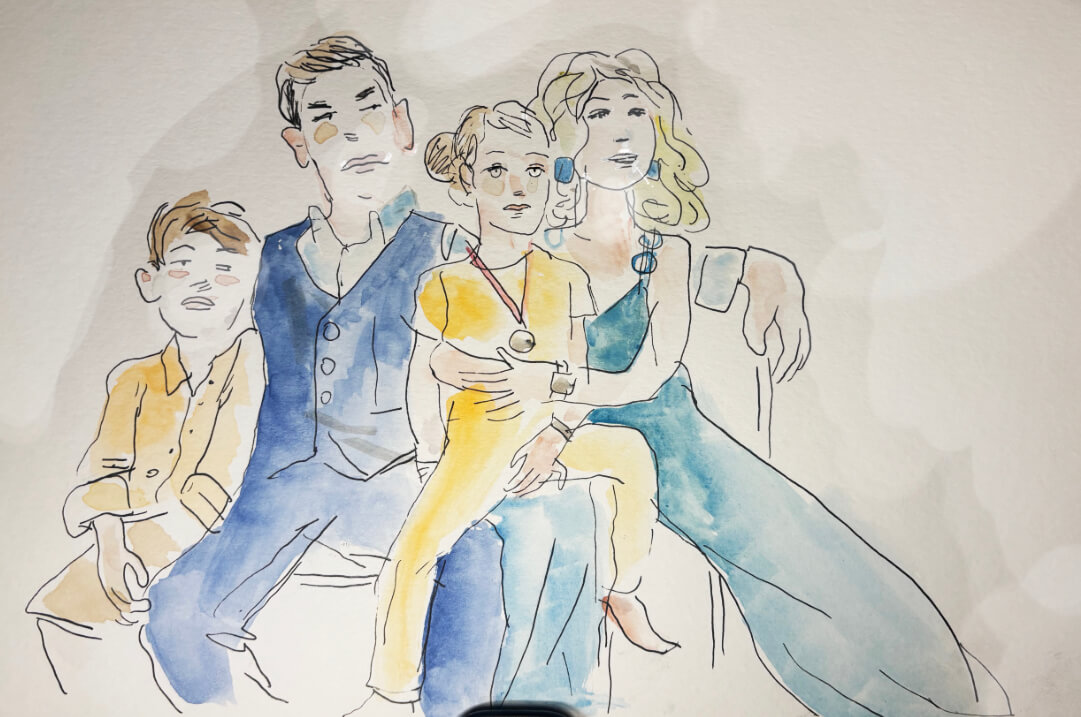 famille web Dessin fait au mariage de Florine et Johan