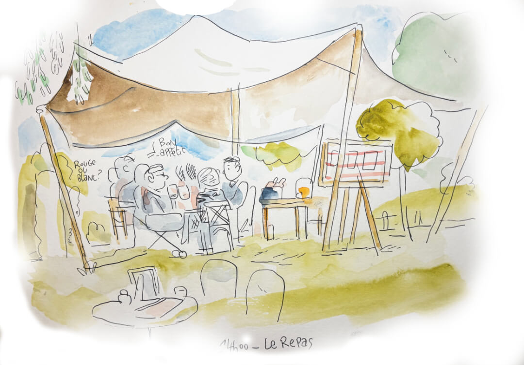 le repas web Dessin fait au mariage de Florine et Johan