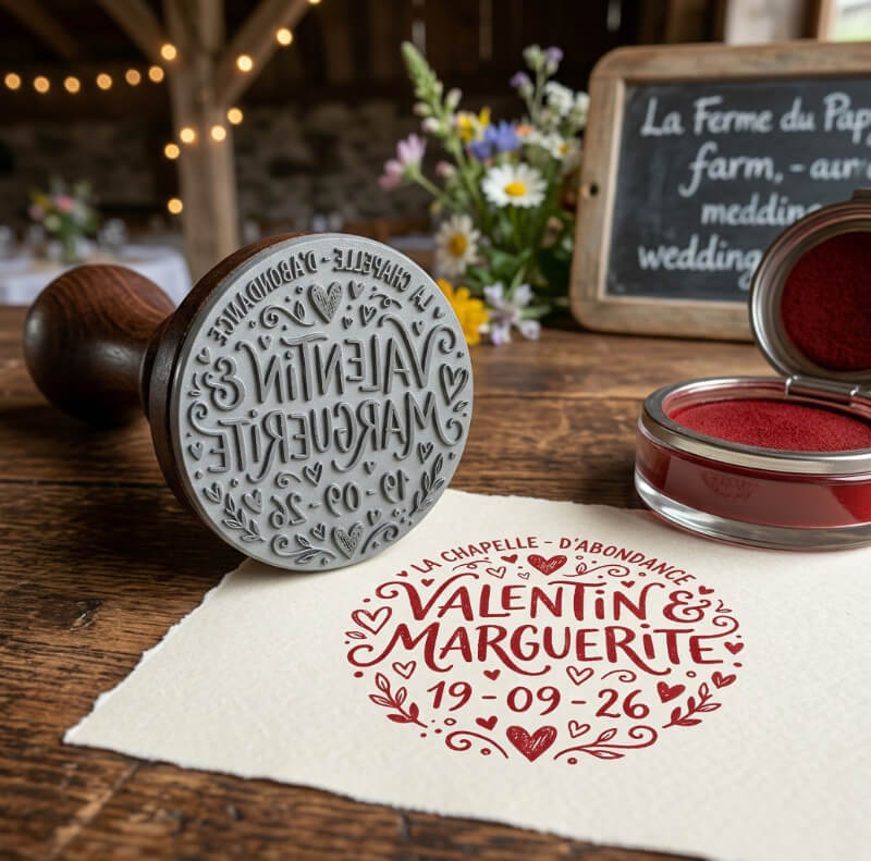 cachet-valentin cachet personnalisé pour mariage et évènement